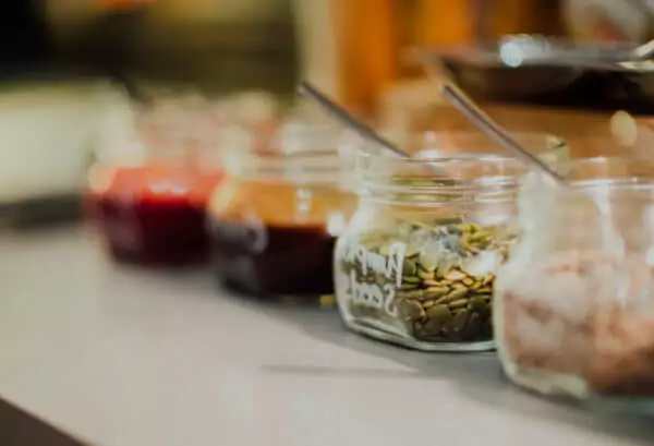 seeds in mason jar